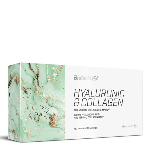 Hyaluronic & Collagen – 120 Gélules – Biotech USA