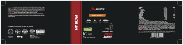 My BCAA 390g – Pêche Ice Tea – My Muscle