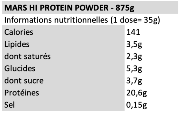 Mars Hi Protein Poudre