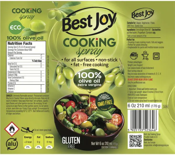 Cooking Spray 250ml – Best Joy