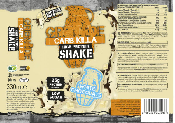Carb Killa Shake 330ml – Grenade