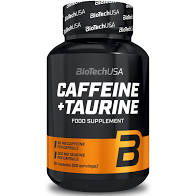 Caffeine + Taurine – 60 Capsules – Biotech USA