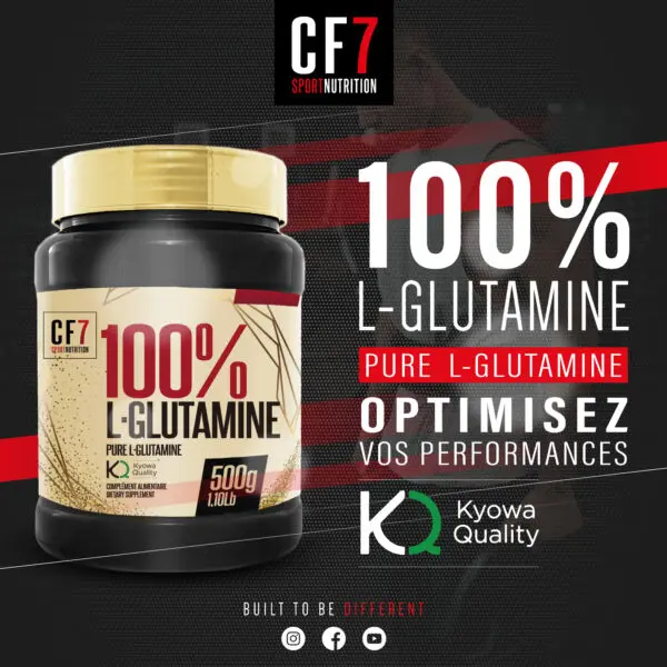 100% L-GLUTAMINE Pure KYOWA® – 500g – CF7