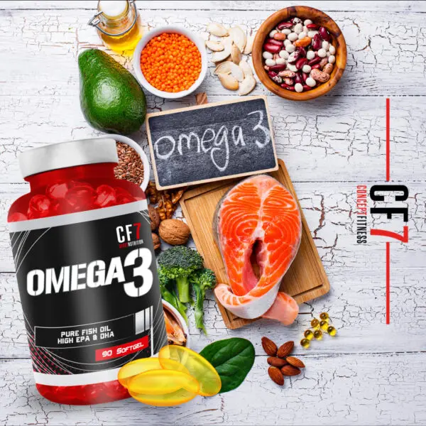 100% Oméga 3 – 90 Gélules – Fish Oil – Riche en EPA et DHA – CF7