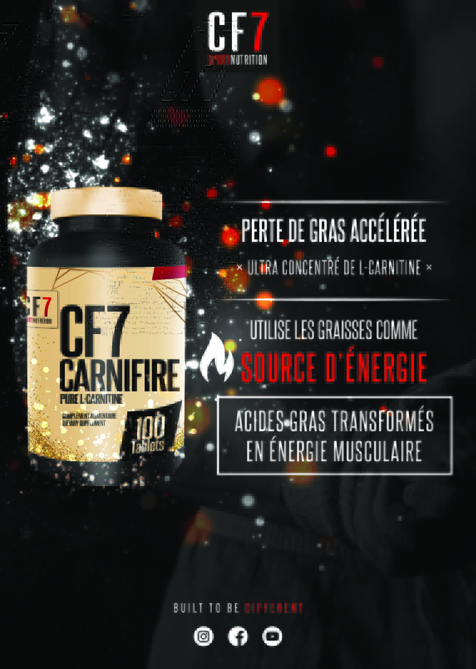 CARNIFIRE – L-Carnitine Pure – 100 Tablets