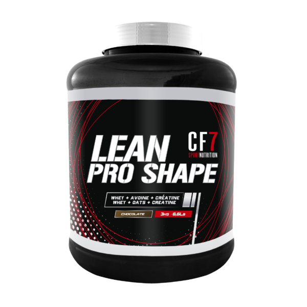 Lean Pro Shape 3Kg – Gainer à Indice Glycémique Bas – Whey + Avoine + Créatine – CF7