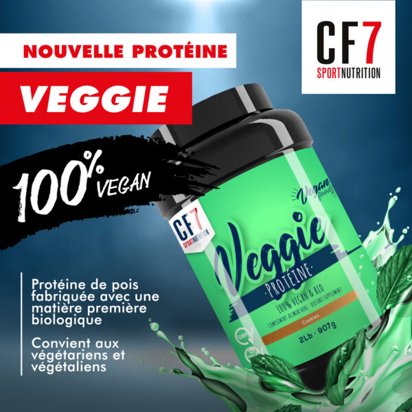 Protéine Veggie – Vegan – 907g – Cookies – CF7