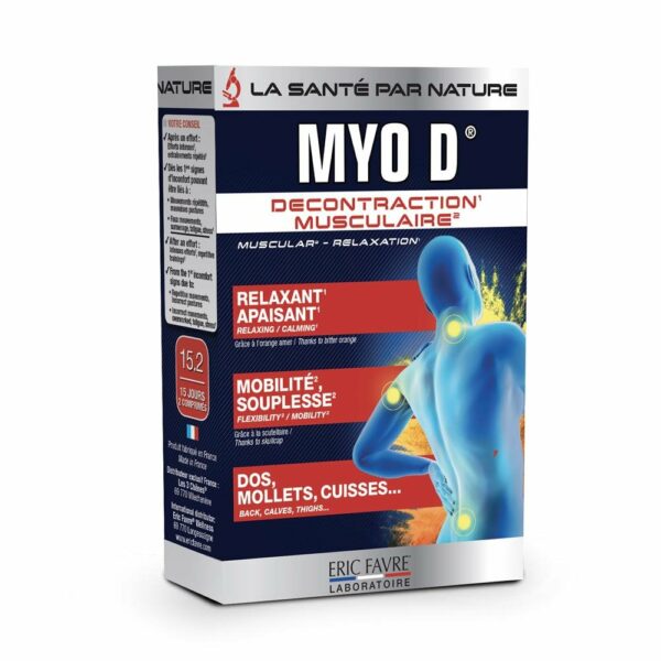 MYO D – Décontraction Musculaire – 30 Tablets – Eric Favre