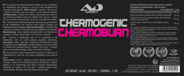 Thermogenic Thermoburn 100 Capsules – Addict Sport Nutrition