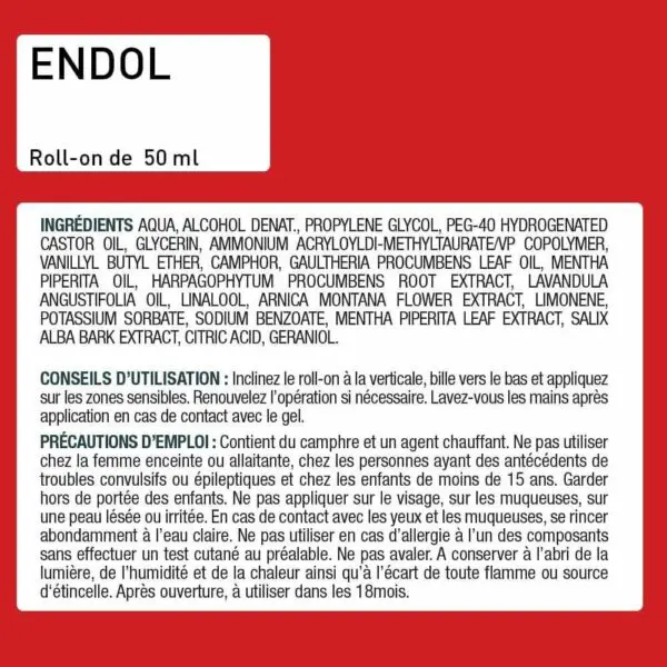 Endol – Roll-on décontractant – 50ml – Eric Favre