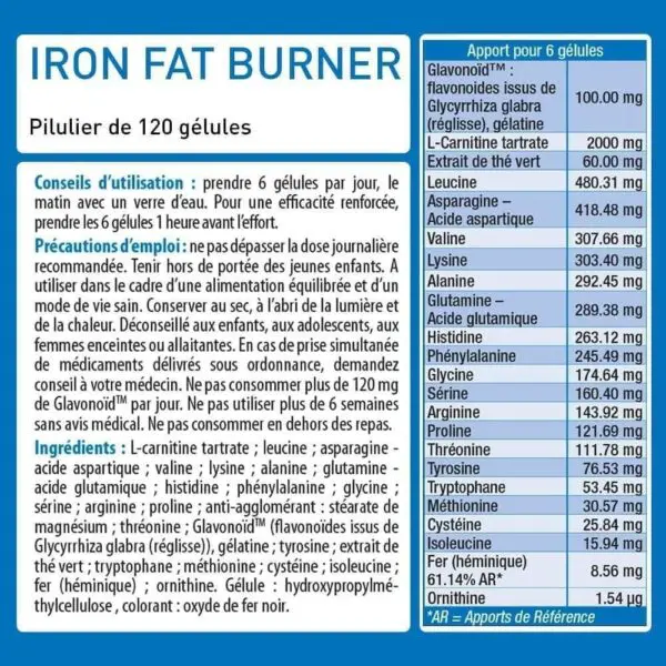 Iron Ultra Fat Burner 120 Gélules – Eric Favre