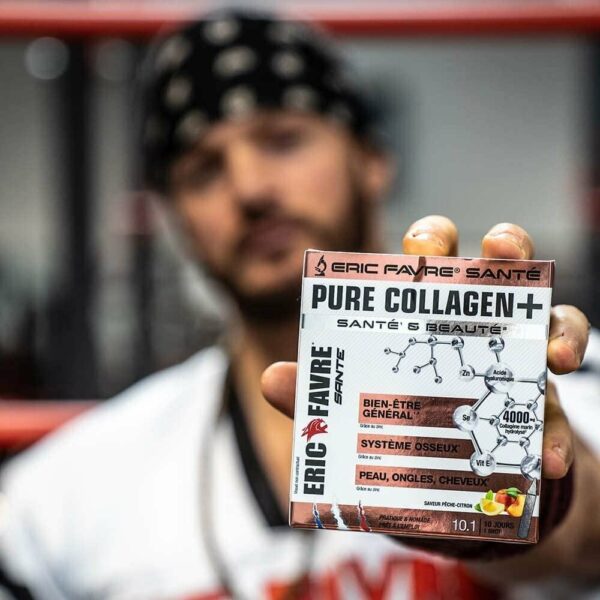 Pure Collagen +(Formule Liquide) – 10 Shots de 15ml – Pêche/Citron – Eric Favre