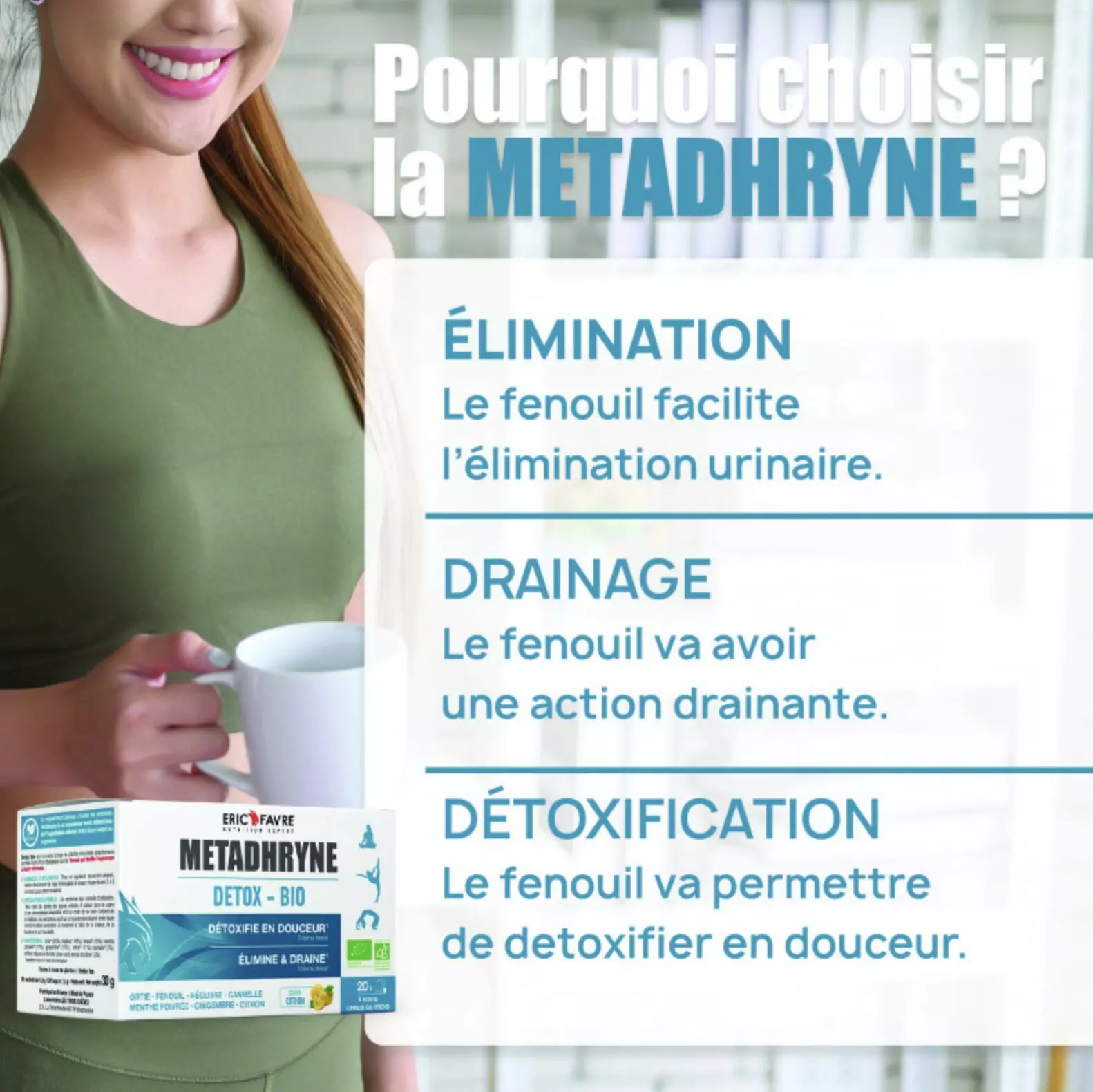 Tisane Metadhryne – Detox Bio – 20 Sachets – Eric Favre Tisane Metadhryne – Detox Bio – 20 Sachets – Eric Favre