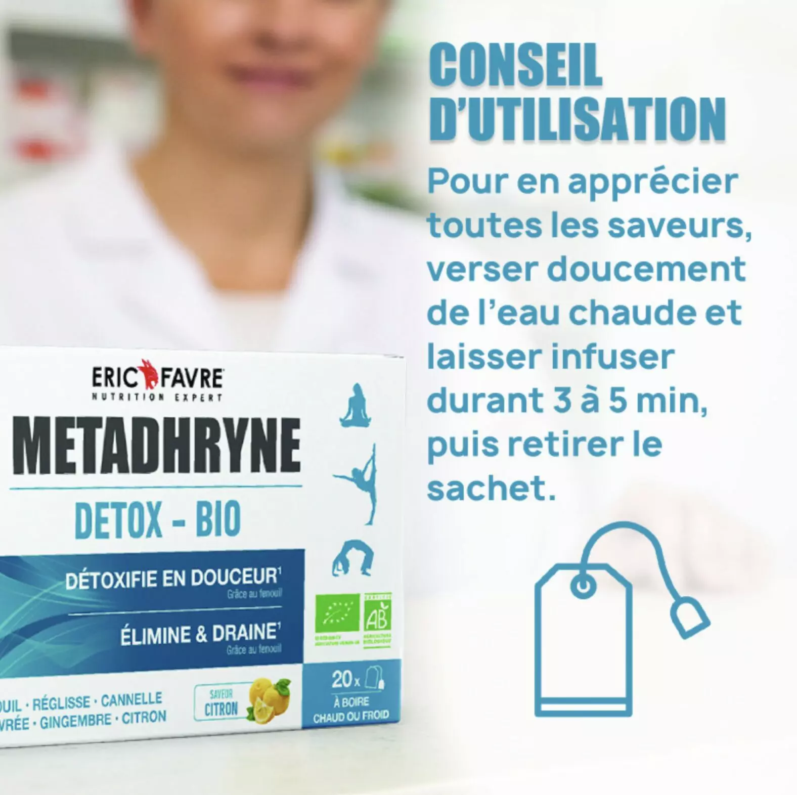 Tisane Metadhryne – Detox Bio – 20 Sachets – Eric Favre Tisane Metadhryne – Detox Bio – 20 Sachets – Eric Favre