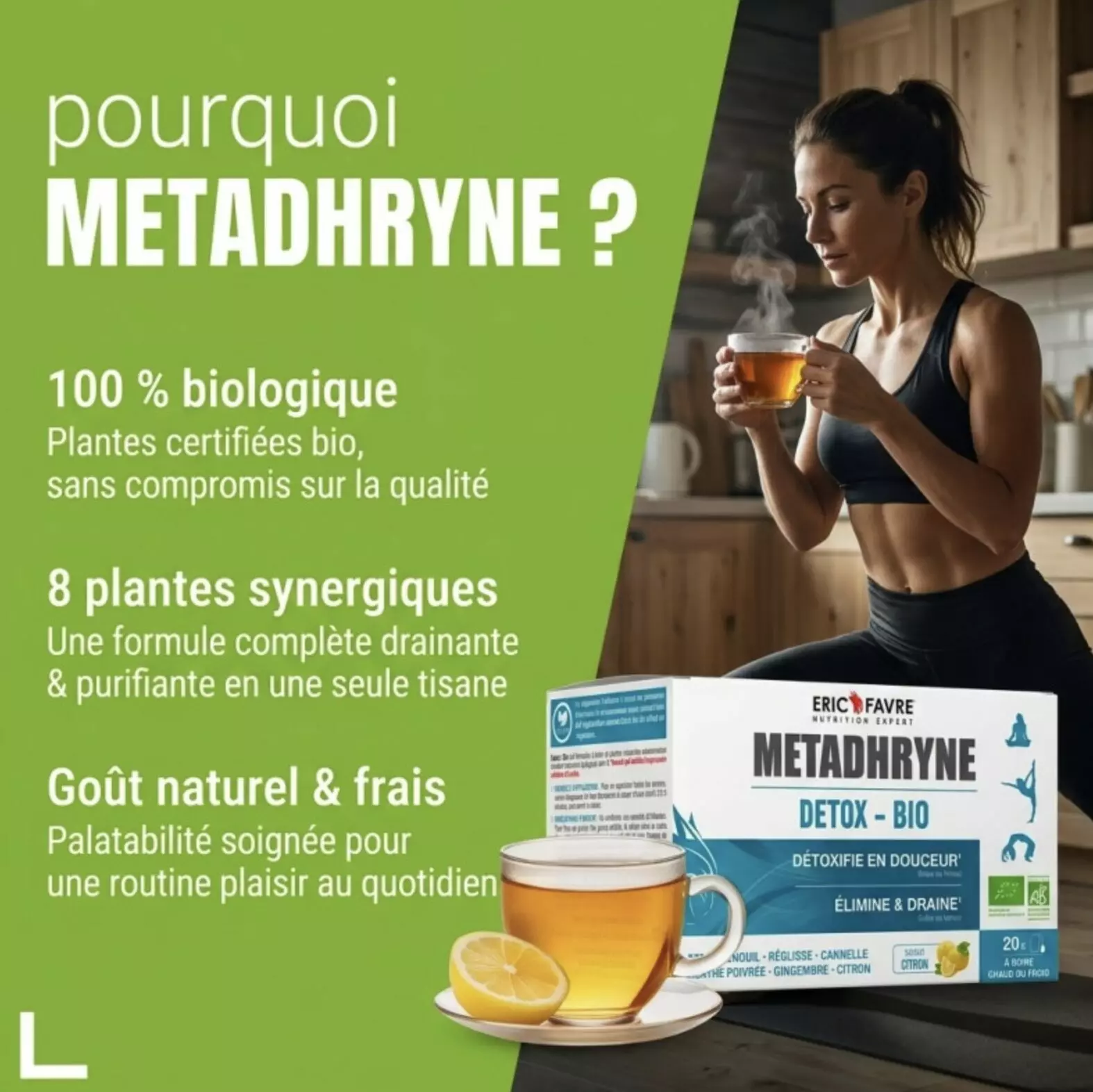 Tisane Metadhryne – Detox Bio – 20 Sachets – Eric Favre Tisane Metadhryne – Detox Bio – 20 Sachets – Eric Favre