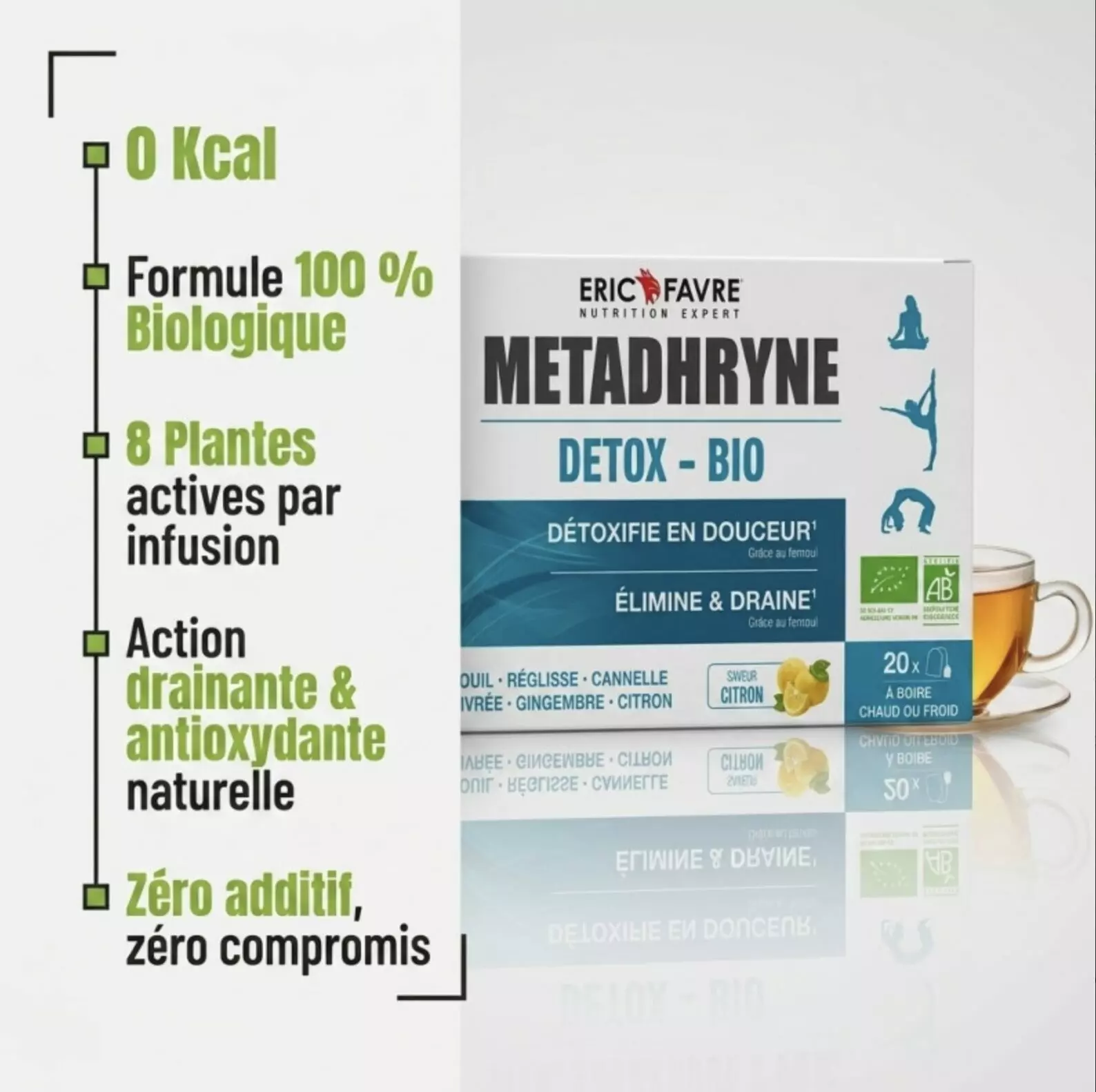Tisane Metadhryne – Detox Bio – 20 Sachets – Eric Favre Tisane Metadhryne – Detox Bio – 20 Sachets – Eric Favre