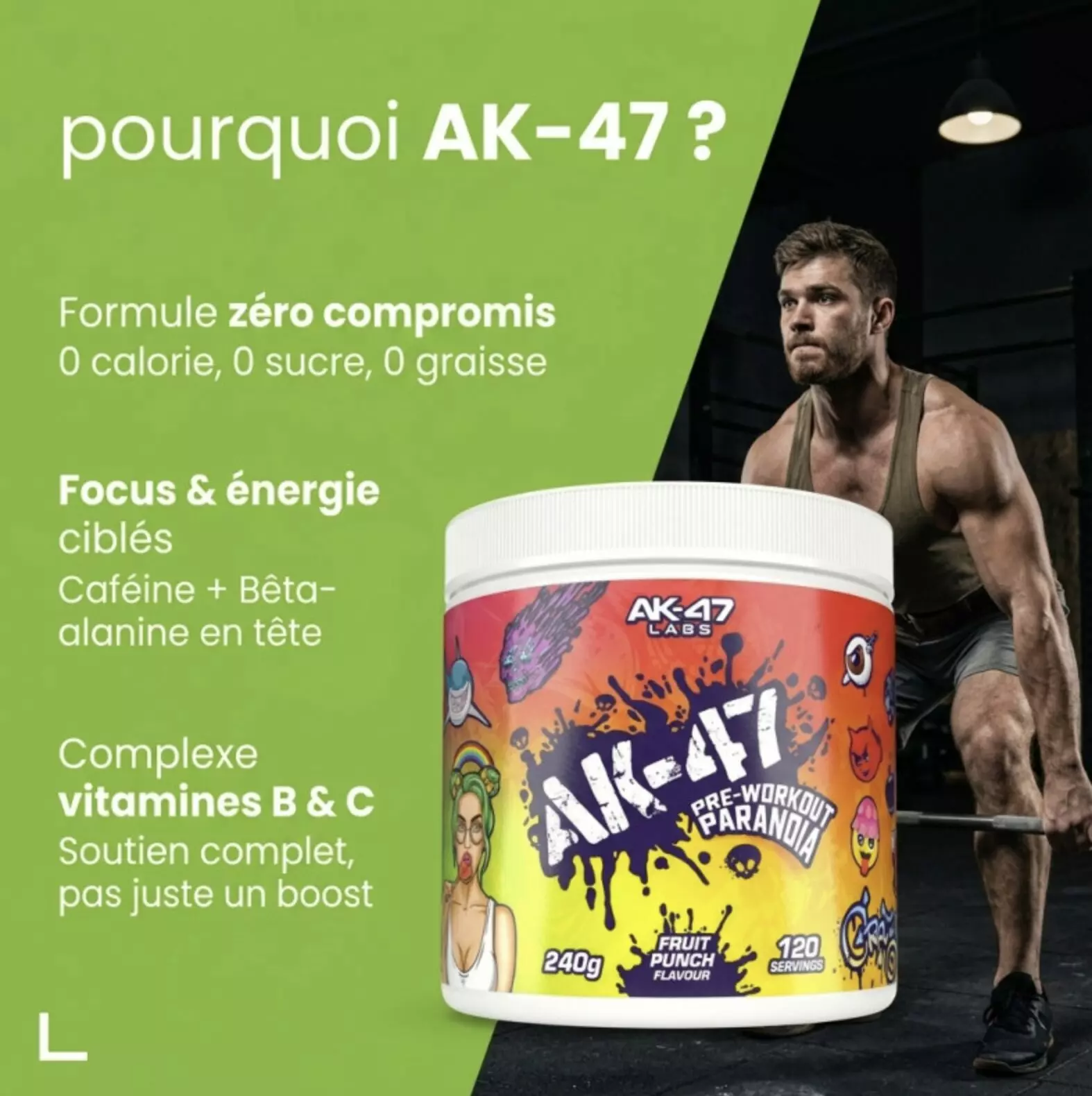 Pré-Workout AK-47 Paranoïa 240g – AK-47 Labs Pré-Workout AK-47 Paranoïa 240g – AK-47 Labs