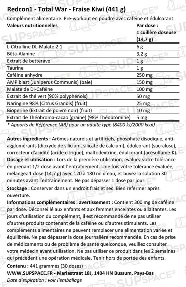 Pré-Workout Total War 420g – Redcon1