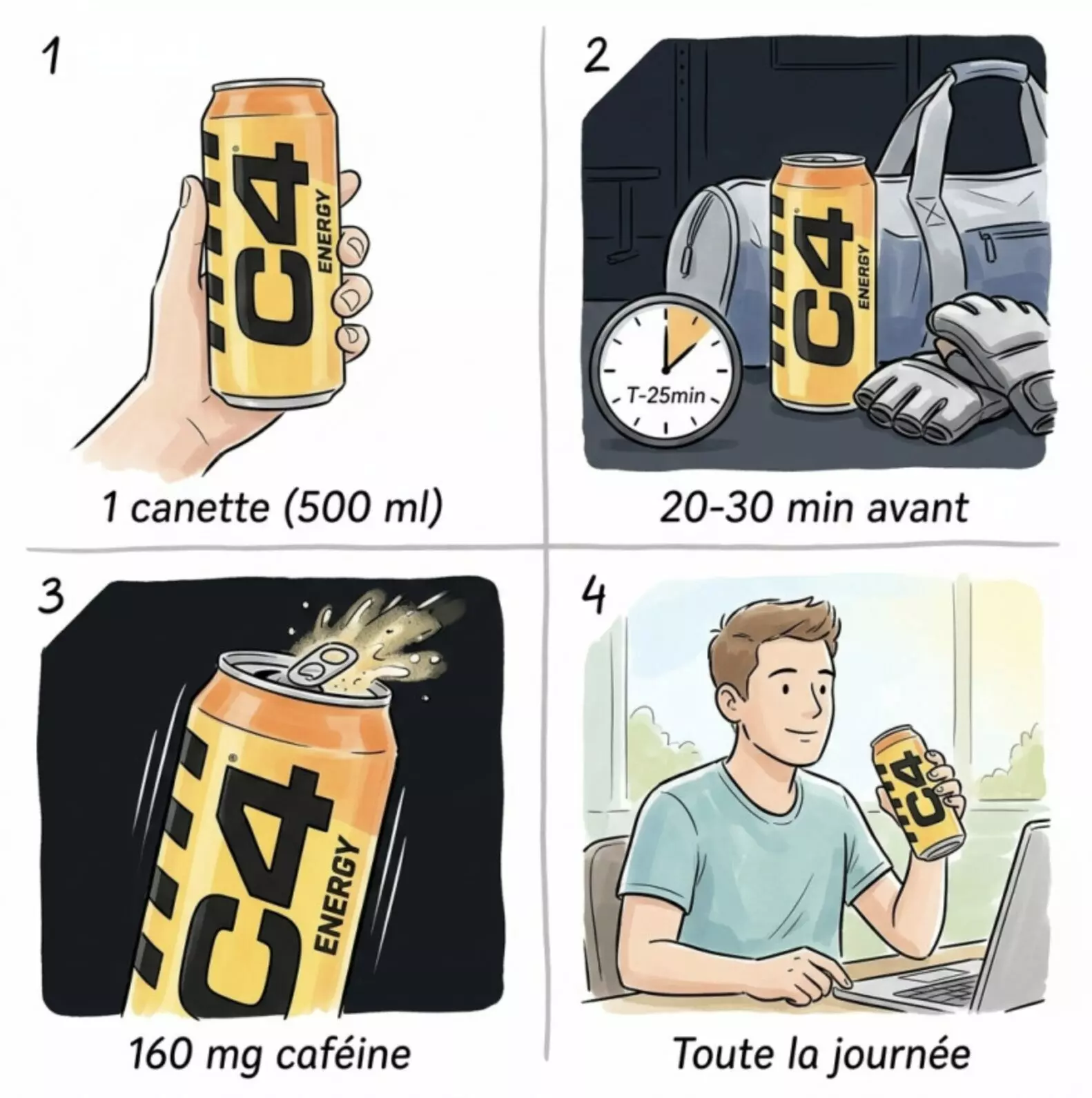 C4 Energy Boisson – 0% de Sucre – 500ml – Cellucor C4 Energy Boisson – 0% de Sucre – 500ml – Cellucor