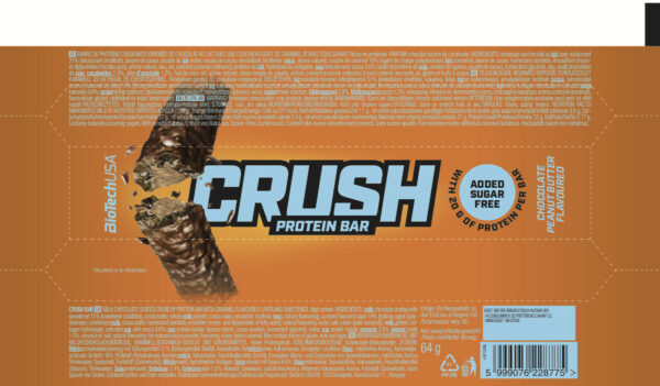 Crush Bar 64g – Chocolate Peanut Butter – Biotech USA