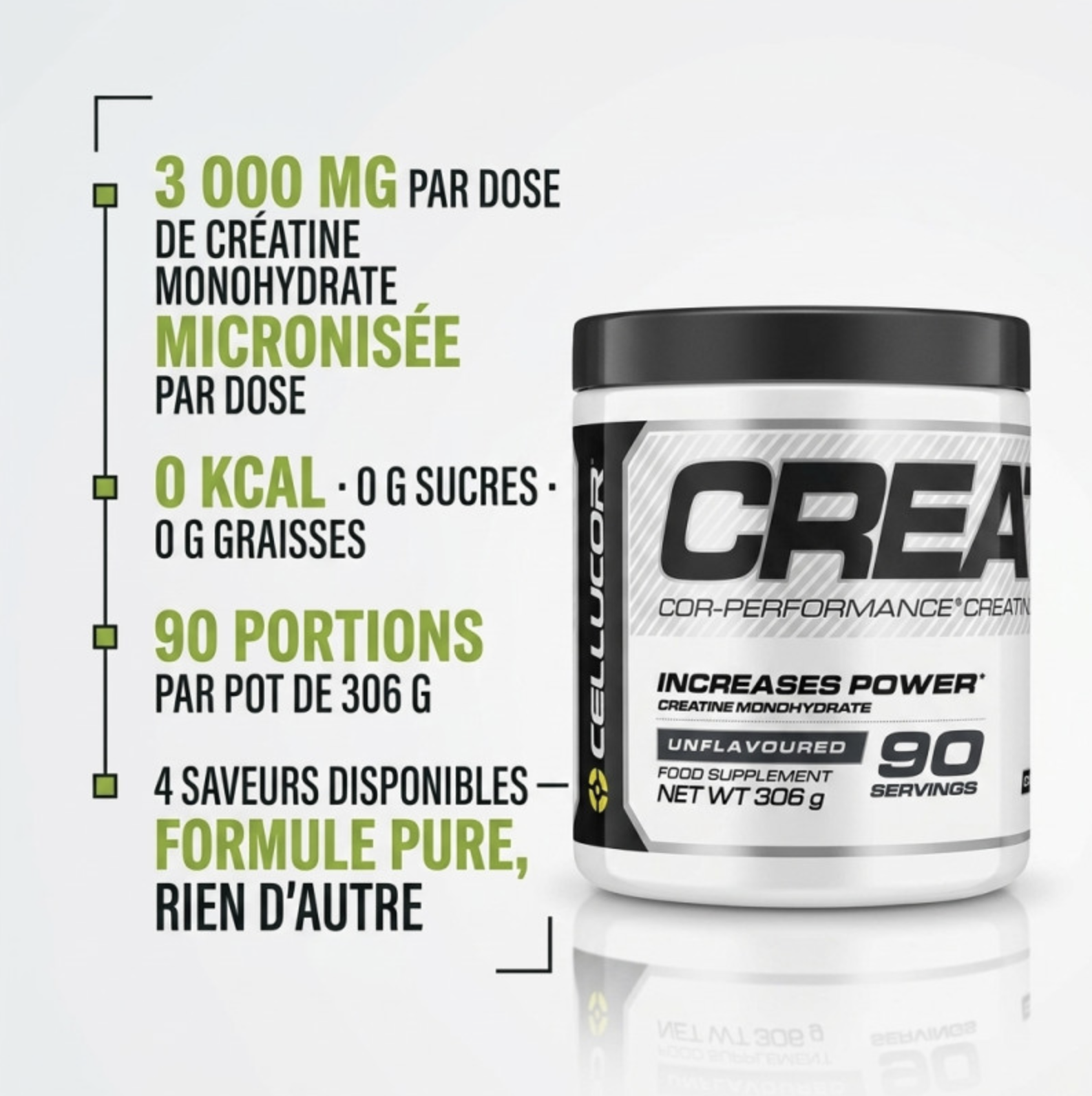 Créatine COR-Performance Neutre – 306g ou 153g – Cellucor Créatine COR-Performance Neutre – 306g ou 153g – Cellucor