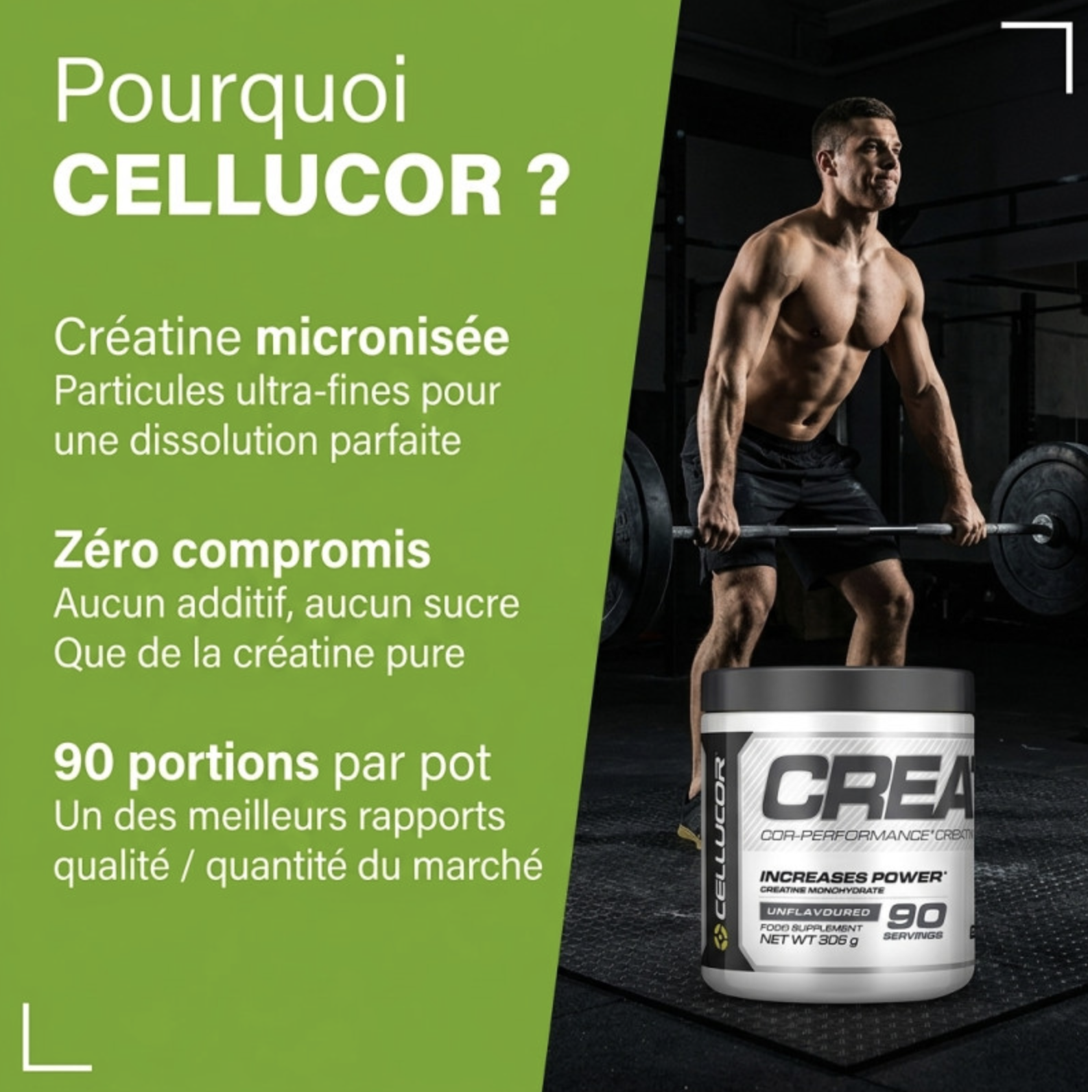 Créatine COR-Performance Neutre – 306g ou 153g – Cellucor Créatine COR-Performance Neutre – 306g ou 153g – Cellucor
