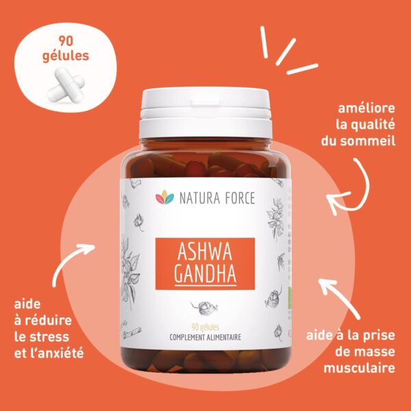 Ashwagandha Bio 90 Gélules – Natura Force