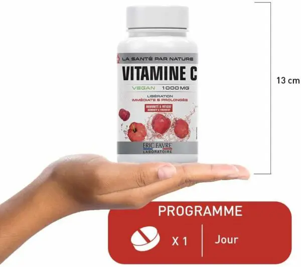 Vitamine C Vegan – Boostez Votre Tonus – 100 Comprimés – Eric Favre