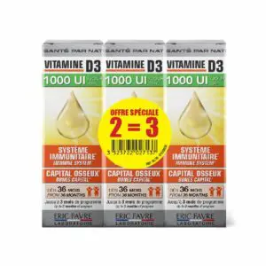 Lot de 3 – Vitamine D3 20ml – Eric Favre