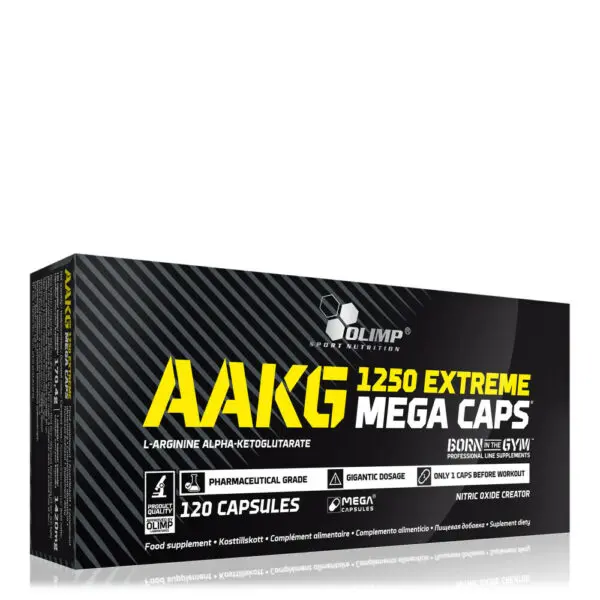 AAKG 1250 Extrême Méga Caps – 120 Gélules – Olimp Sport Nutrition