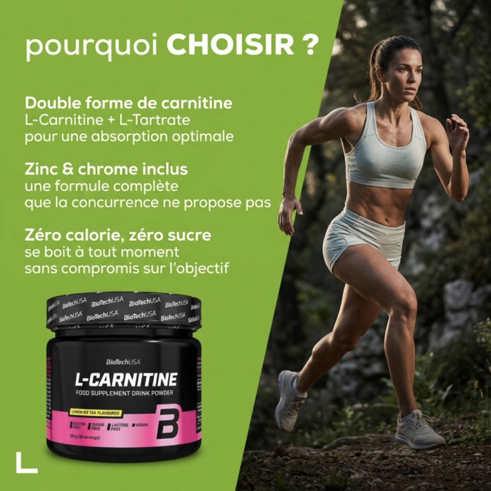 L-Carnitine Flavoured Drink Powder – Lemon Ice Tea – 150g – Biotech USA L-Carnitine Flavoured Drink Powder – Lemon Ice Tea – 150g – Biotech USA