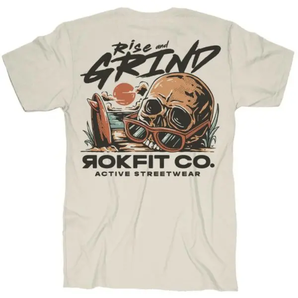 T-Shirt Rise And Grind – Beige – Rokfit