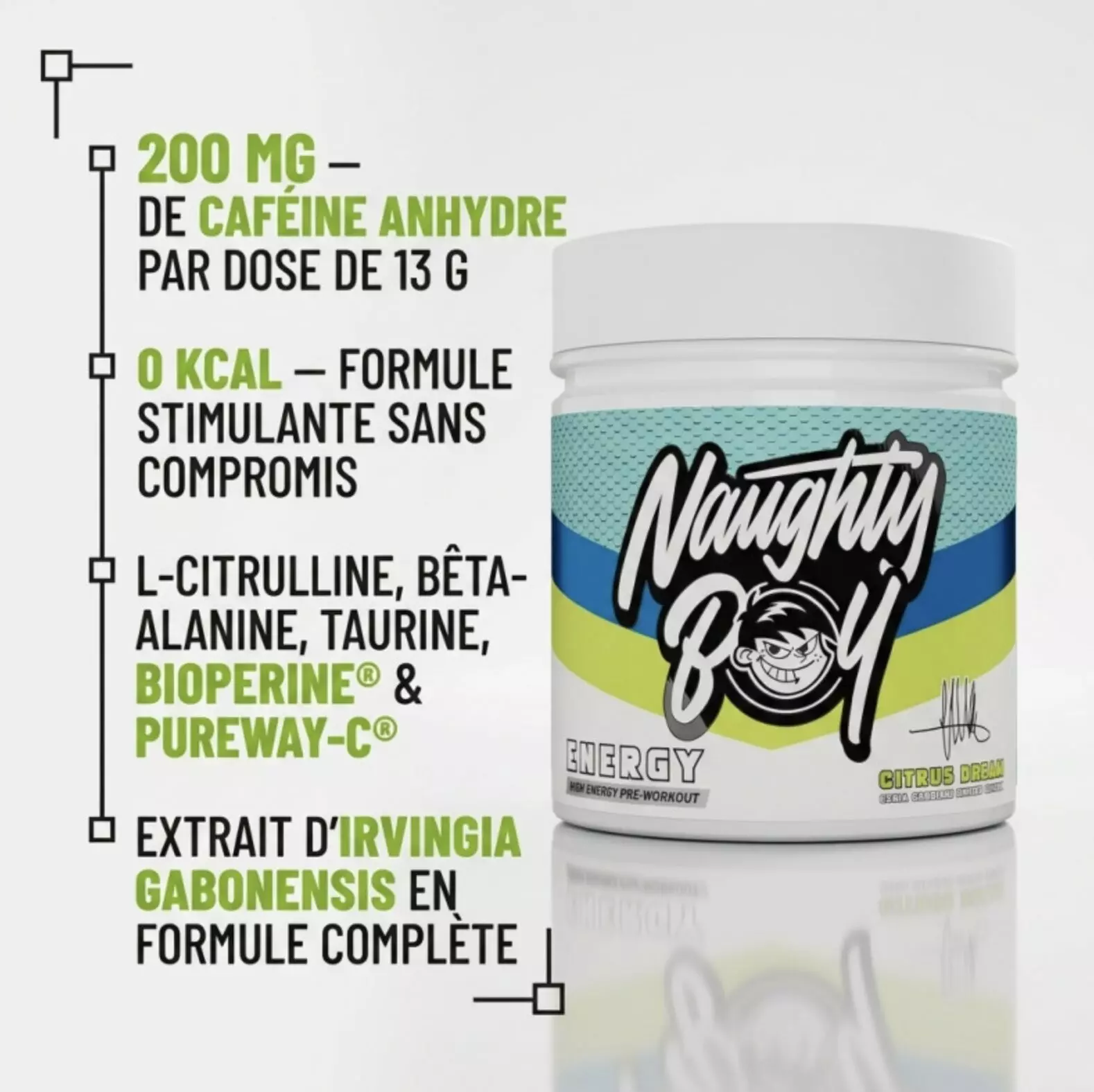 Energy Pre-Workout – 390g – Naughty Boy Energy Pre-Workout – 390g – Naughty Boy