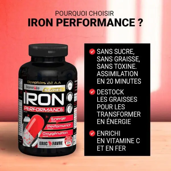 Iron Performance E.A.A – 120 Gélules – Eric Favre