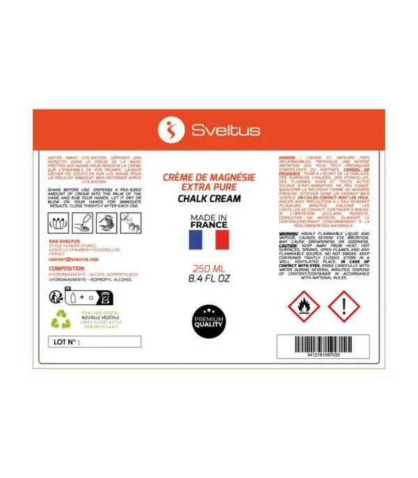 Crème de Magnésie – 250ml – Sveltus