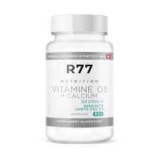 Vitamine D3 + K2 (MK7) – 90 Gélules – R77® Nutrition