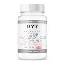 Acide Hyaluronique + Vitamine C – 60 Gélules – R77® Nutrition