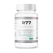 Vitamine D3 + Calcium – 120 Gélules – R77® Nutrition