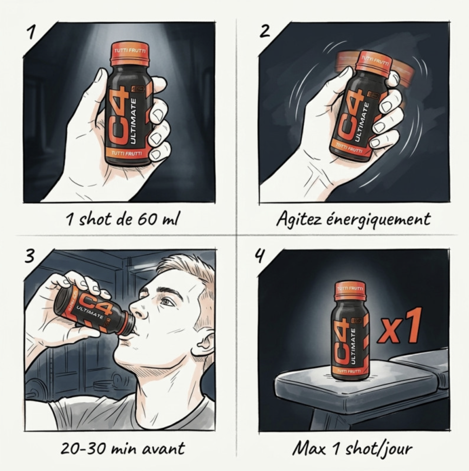 C4 Ultimate Shots – Tutti Frutti – 60ml – Cellucor C4 Ultimate Shots – Tutti Frutti – 60ml – Cellucor