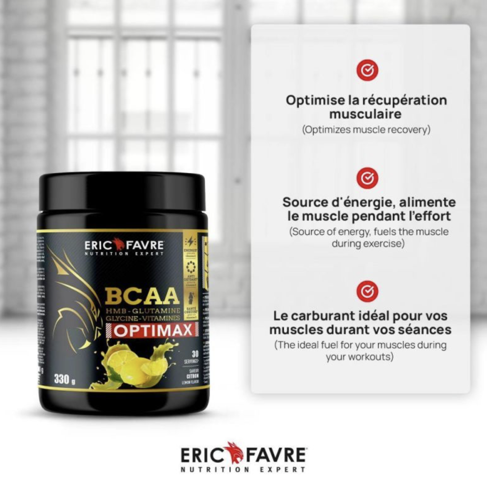 Bcaa Optimax – 330g – Eric Favre Bcaa Optimax – 330g – Eric Favre