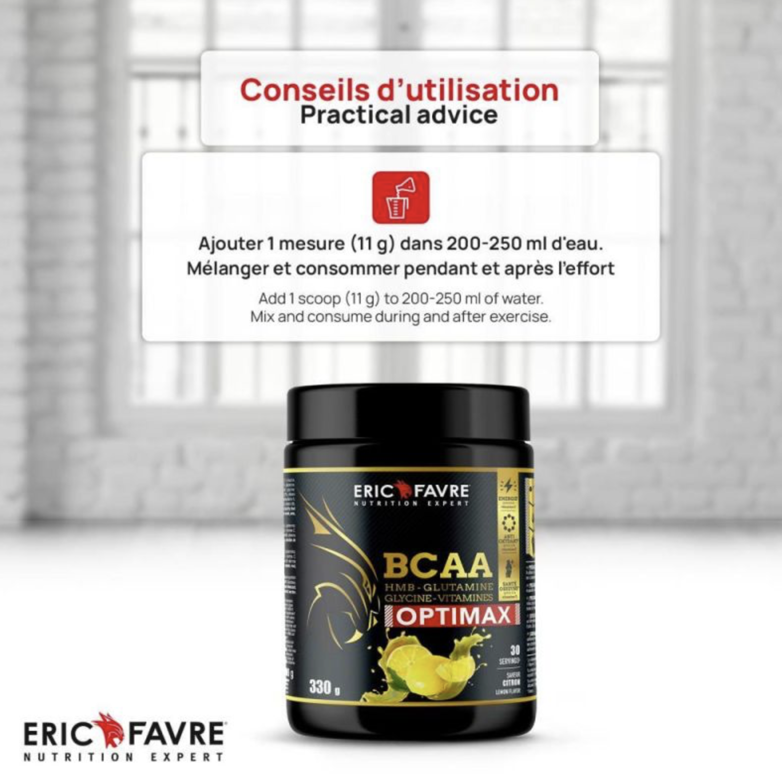 Bcaa Optimax – 330g – Eric Favre Bcaa Optimax – 330g – Eric Favre