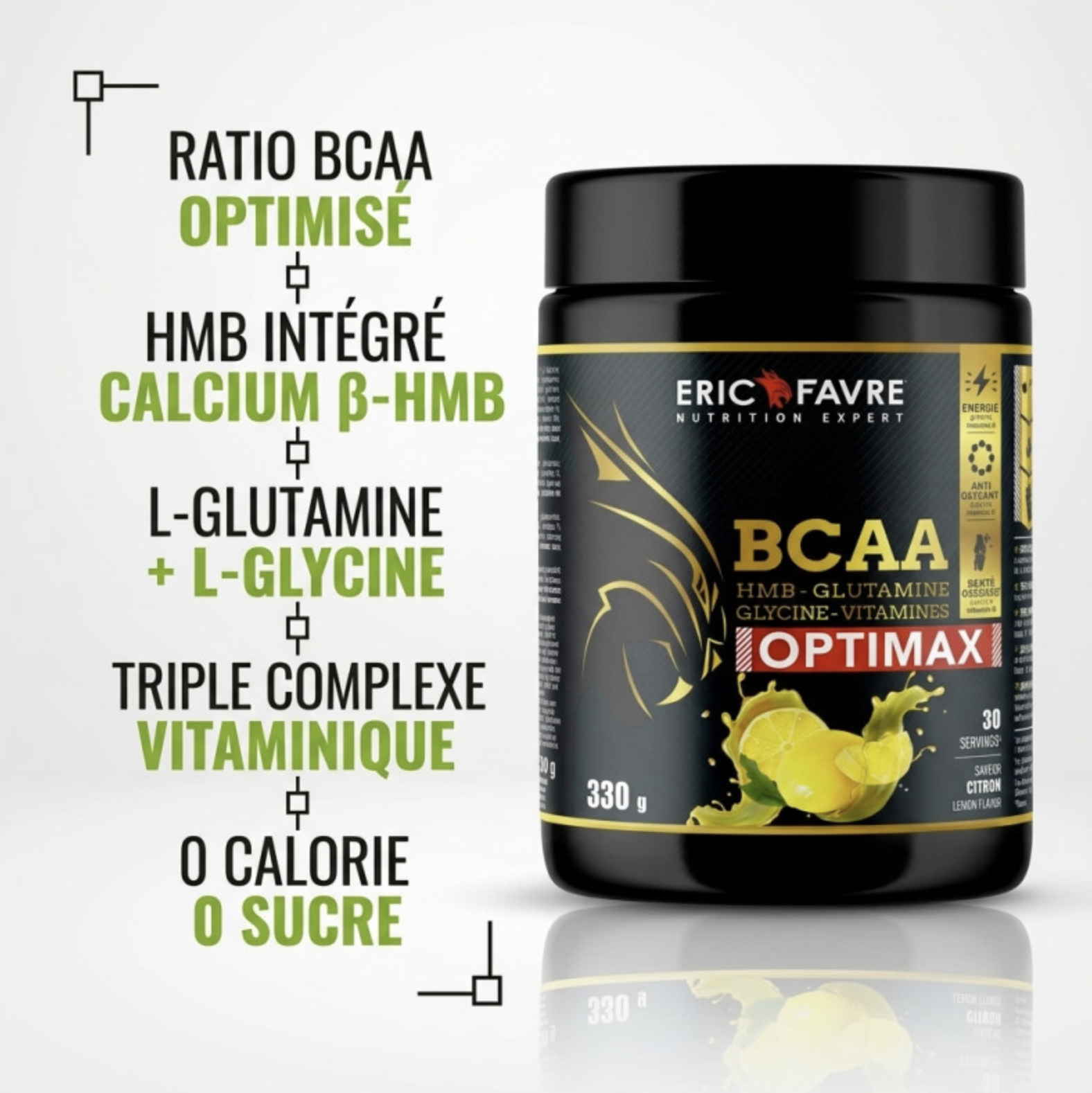 Bcaa Optimax – 330g – Eric Favre Bcaa Optimax – 330g – Eric Favre