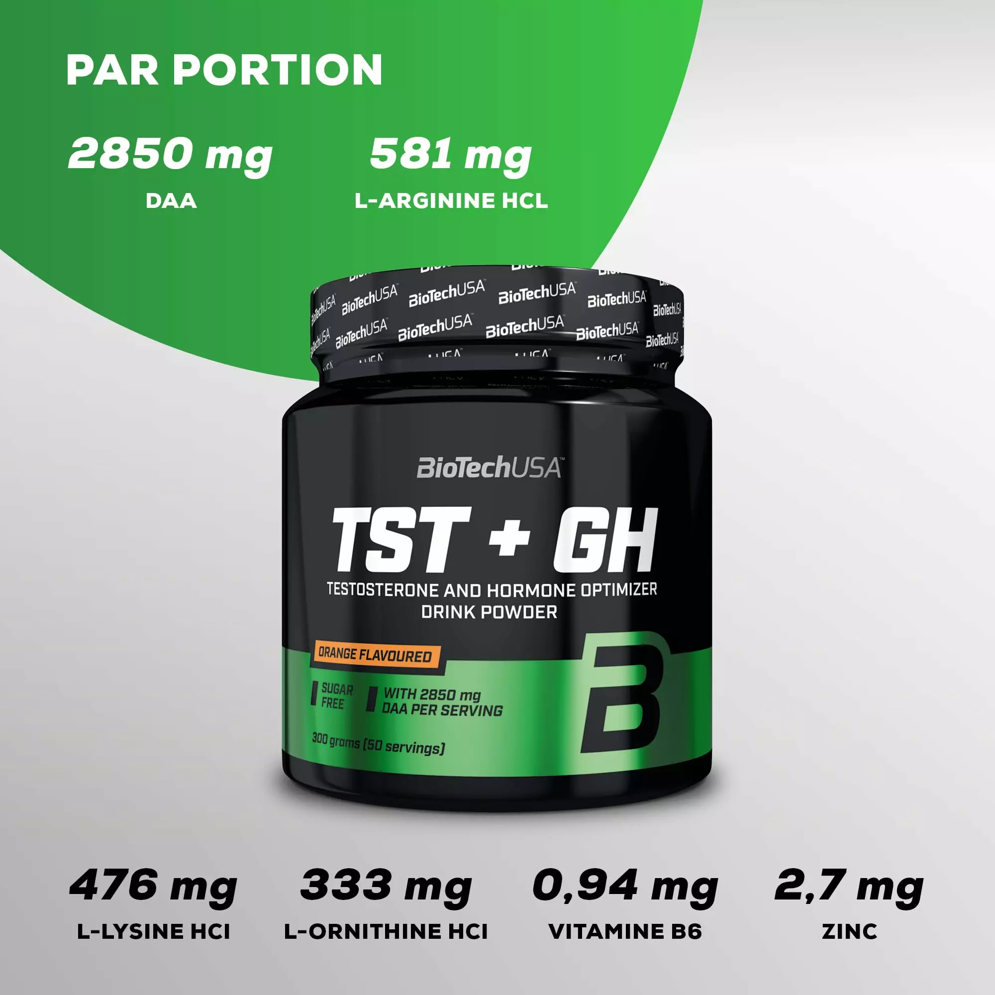 Booster de Testostérone TST + GH – 300g – Saveur Orange – Biotech USA Booster de Testostérone TST + GH – 300g – Saveur Orange – Biotech USA