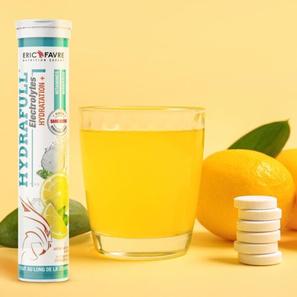Hydrafull Electrolytes – 20 Comprimés Effervescents – Citron – Eric Favre