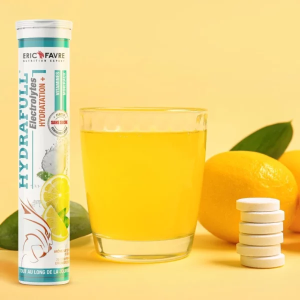 Hydrafull Electrolytes – 20 Comprimés Effervescents – Citron – Eric Favre