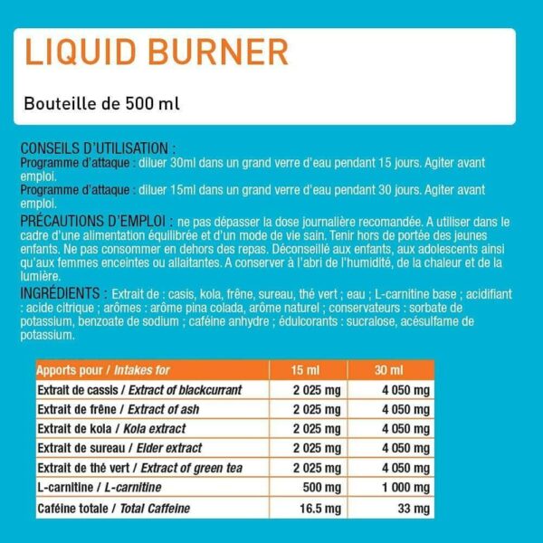 Draineur 3 En 1 Liquid Burner Piña colada – 500ml – Eric Favre