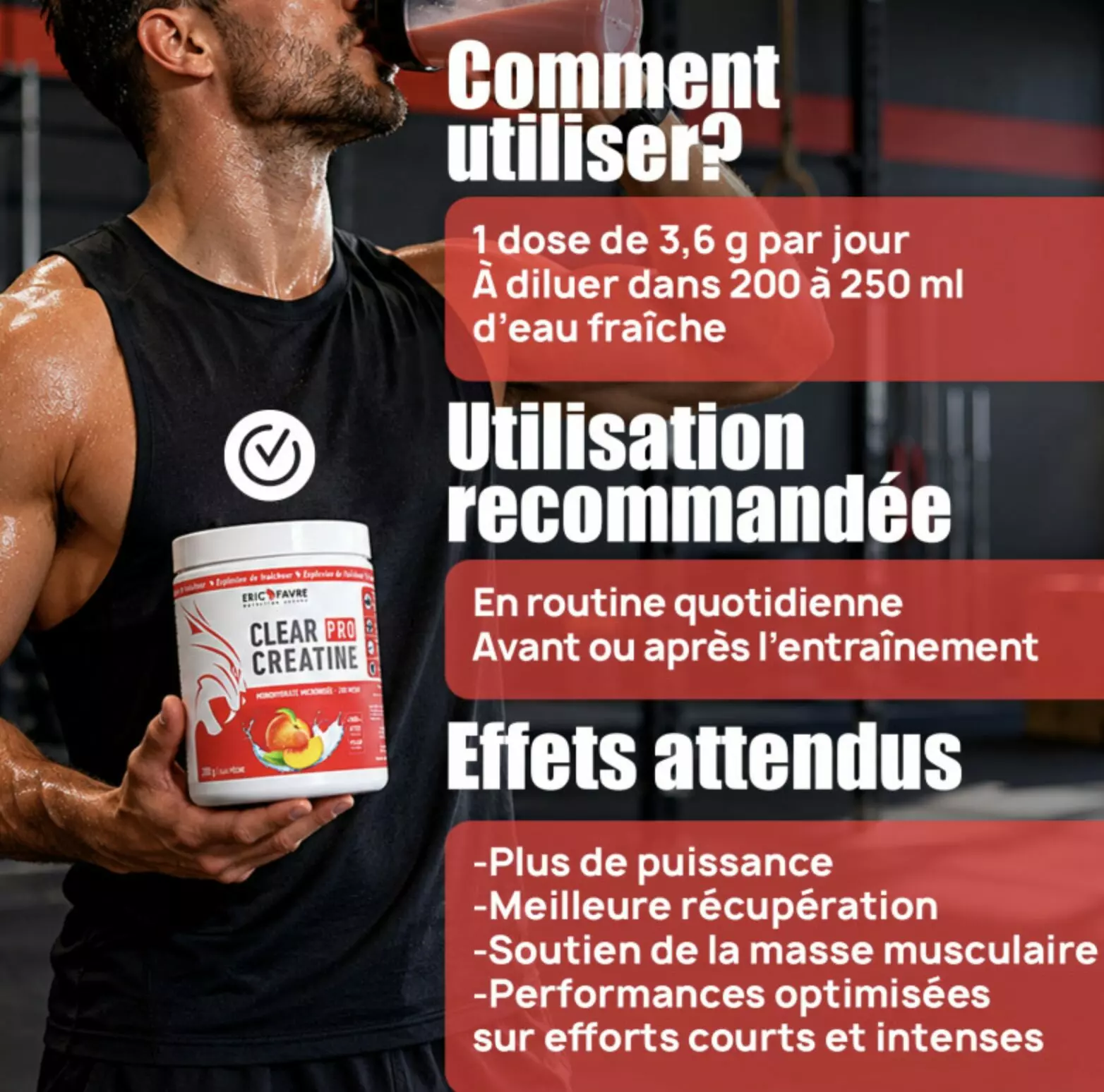 Clear Créatine – 300g – Eric Favre Clear Créatine – 300g – Eric Favre