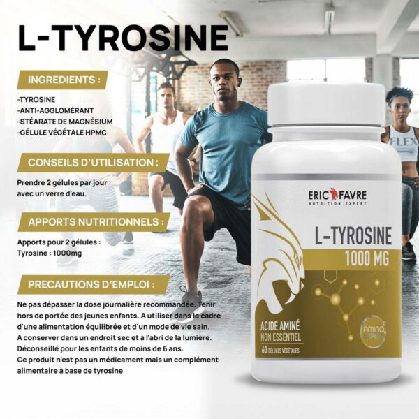 L-Tyrosine 1000MG – 60 Gélules – Eric Favre