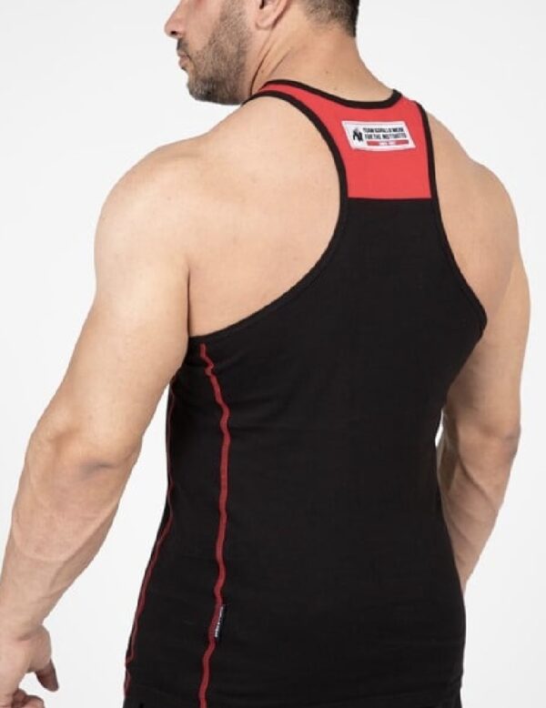 Wallace Tank Top Black/Red – Gorilla Wear