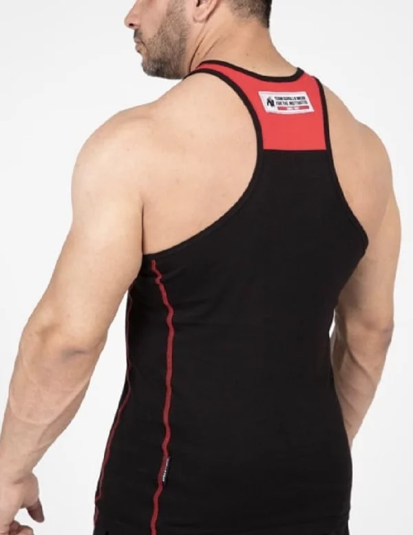 Wallace Tank Top Black/Red – Gorilla Wear